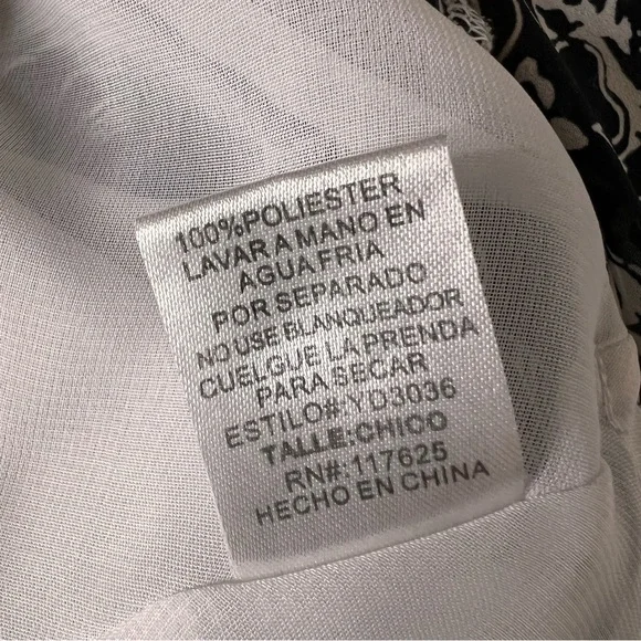 Women’s black and white floral dress size small - Picture 5 of 6